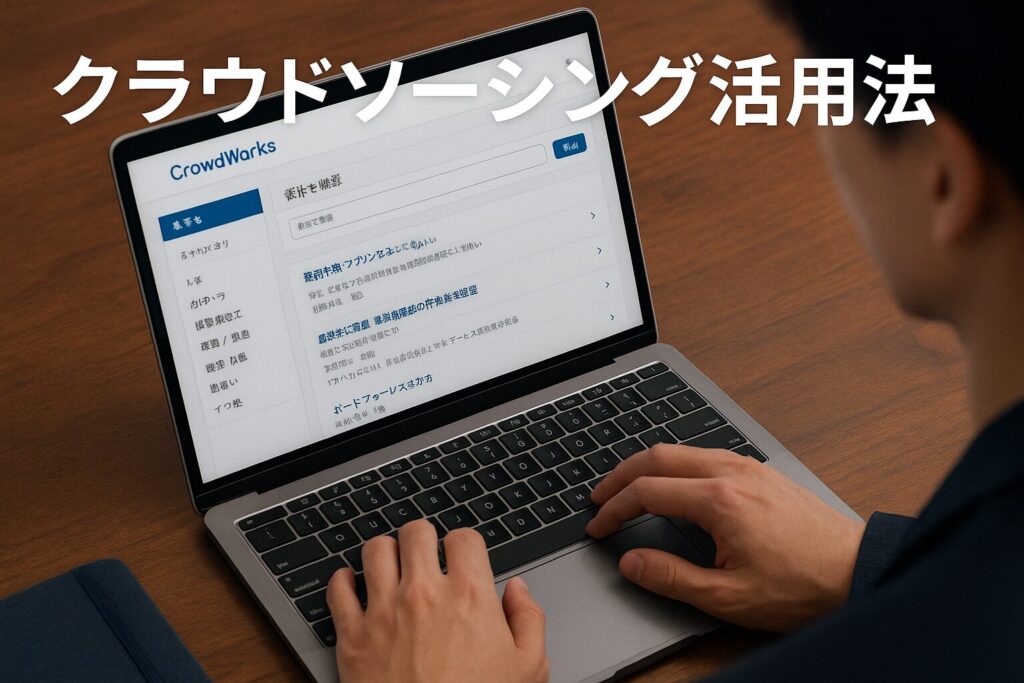 パソコンを打つ男